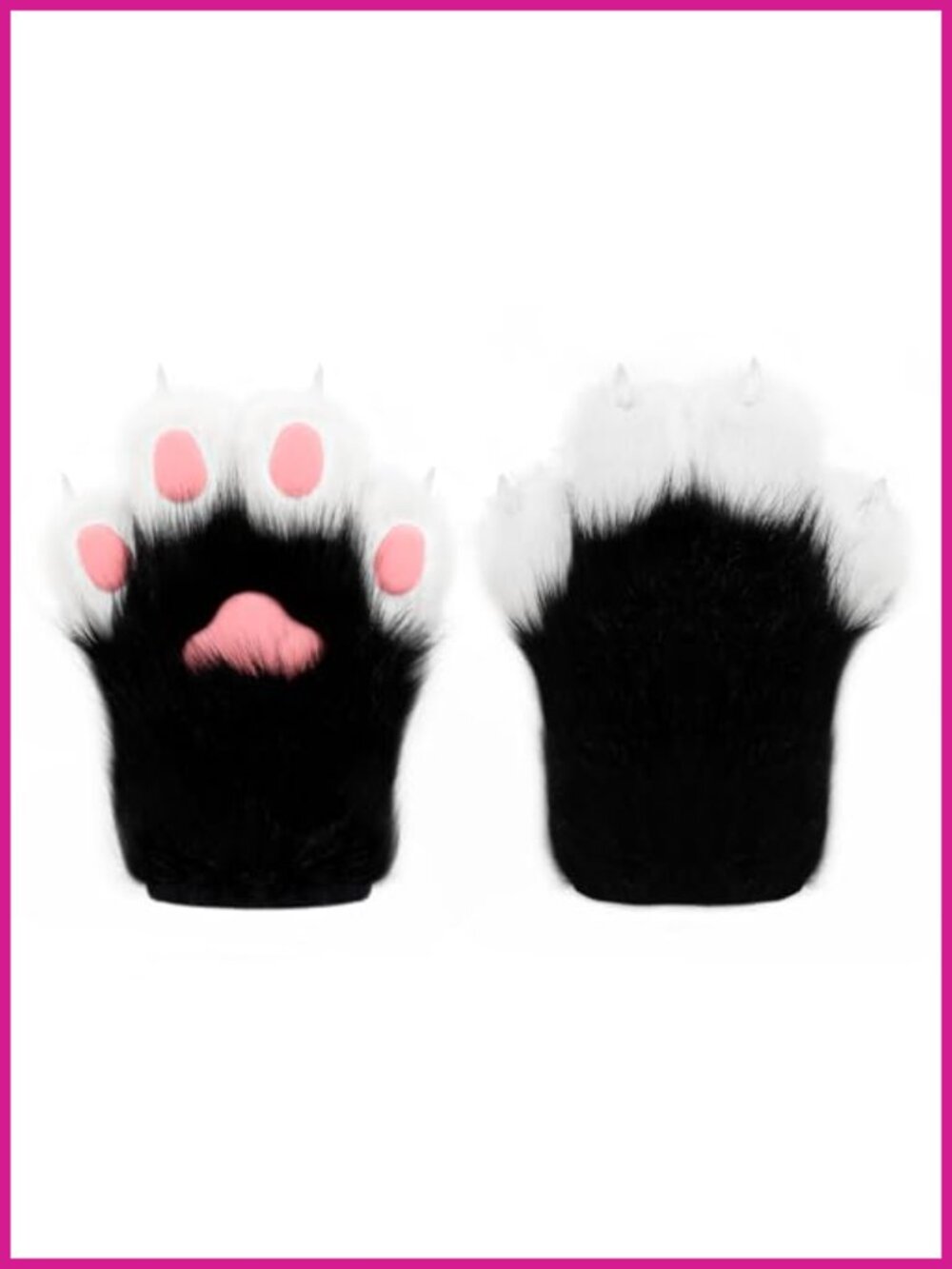 Faux Fur Plush Cat Claw Gloves Furry Animal Paws Cosplay Costume Accessories
